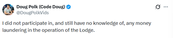 Doug Polk在周一发表声明