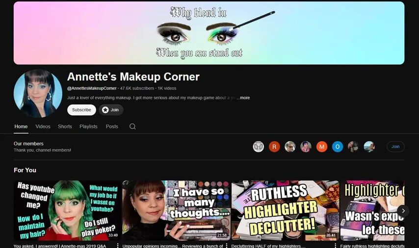 Annette Obrestad的YouTube美妆频道