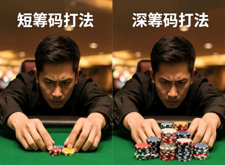 德州进阶技巧:根据不同筹码深度,调整游戏策略