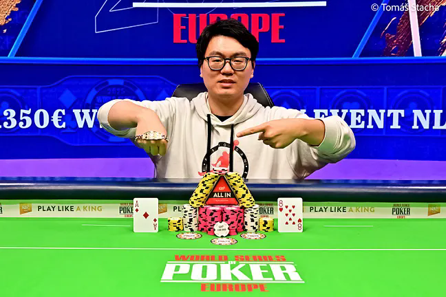中国选手Wang Yuhan斩获WSOPE迷你主赛冠军，首战现场赛即夺金手链