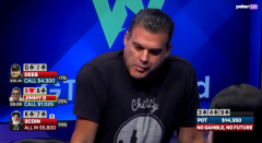 德扑口袋AA撞上天同花，两次绝境翻盘简直逆天！